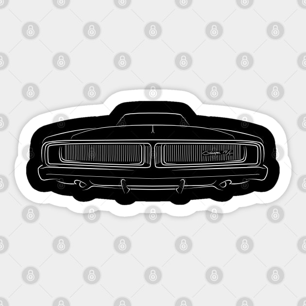 1969 Dodge Charger R/T Sticker by mal_photography